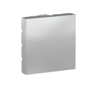 Заглушка 45х45 , алюминий, 2 модуля, Unica New Schneider NU986630