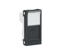 Центральная плата RJ45 Keystone / Systimax, антрацит, 1 модуль, Unica New Schneider NU946054