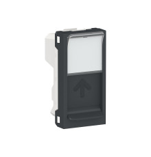 Центральная плата RJ45 Keystone / Systimax, антрацит, 1 модуль, Unica New Schneider NU946054