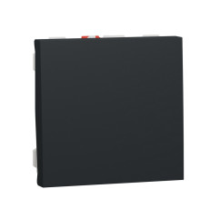 Кнопка, антрацит, 2 модуля, Unica New Schneider NU320654
