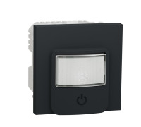Датчик движения с выключателем, антрацит, 2 модуля, Unica New Schneider NU352554