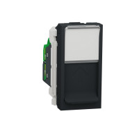 Розетка компьютерная RJ45, 6 UTP, антрацит, 1 модуль, Unica New Schneider NU341454