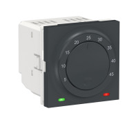 Термостат теплого пола, антрацит, 2 модуля, Unica New Schneider NU350354