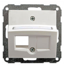 Корпус для двух разъемов RJ-12/RJ-45 Keystone, белый, Polo Fiorena 22029902