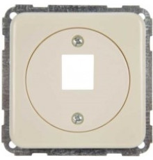 Корпус для одного разъема RJ-12/RJ-45 Keystone, слоновая кость, Polo Regina 13008405