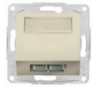 Корпус для двух разъемов RJ-12/RJ-45 Keystone, слоновая кость, Polo Regina 13022402