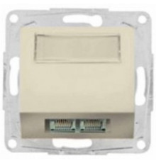 Корпус для двух разъемов RJ-12/RJ-45 Keystone, слоновая кость, Polo Regina 13022402