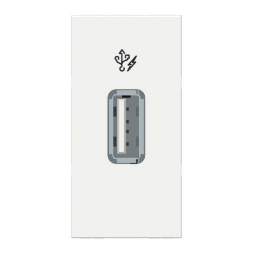 Розетка USB для зарядки, белый, 1 модуль, Unica New Schneider NU342818