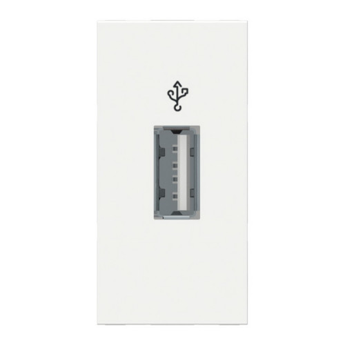 Розетка USB для передачи данных, белый, 1 модуль, Unica New Schneider NU342918