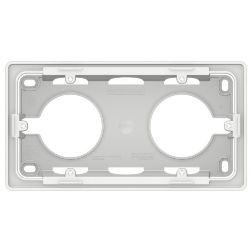 Коробка для открытой установки 2-поста, белый, Unica New Schneider NU800418