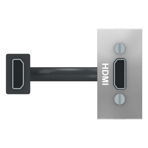 Розетка HDMI, алюминий, 1 модуль, Unica New Schneider NU343030