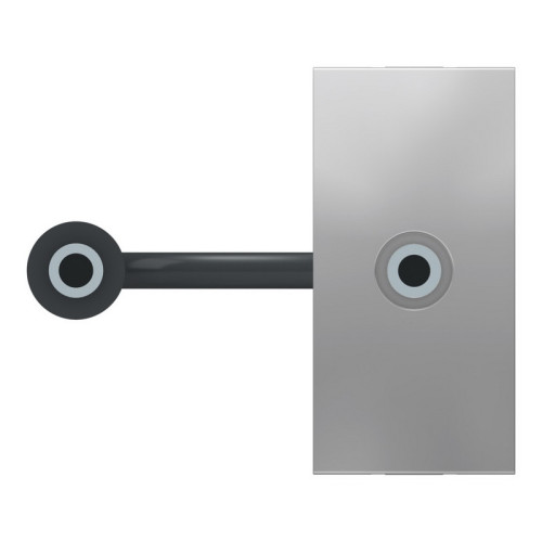 Розетка Minijack, алюминий, 1 модуль, Unica New Schneider NU343330