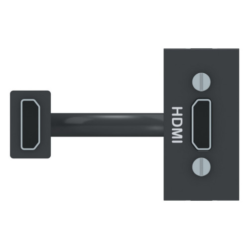 Розетка HDMI, антрацит, 1 модуль, Unica New Schneider NU343054