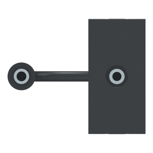 Розетка Minijack, антрацит, 1 модуль, Unica New Schneider NU343354