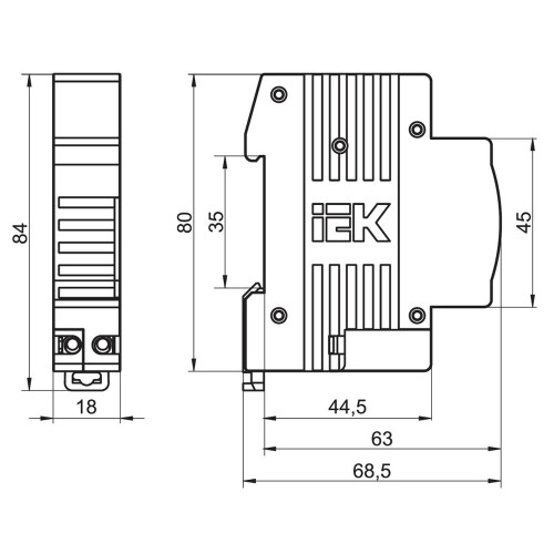 Звонок на DIN-рейку ЗД-47, IEK MZD10-230
