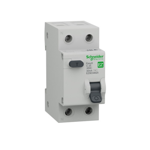 Дифавтомат 25 А, 30мА, тип С EZ9D34625 Schneider Easy9