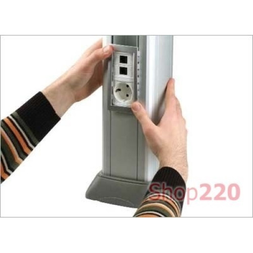 Рамка на 6 модулей для колонн ДКС, черный, F00015B Barva