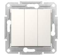 Выключатель 3-х клавишный, кремовый, SDN0300623 Sedna Schneider