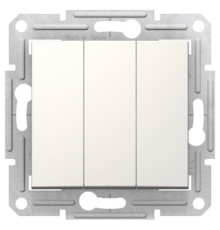 Выключатель 3-х клавишный, кремовый, SDN0300623 Sedna Schneider