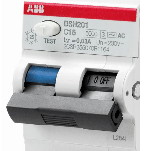 Дифавтомат 10А, 30мА, уставка С, ABB DSH201 C10 AC30
