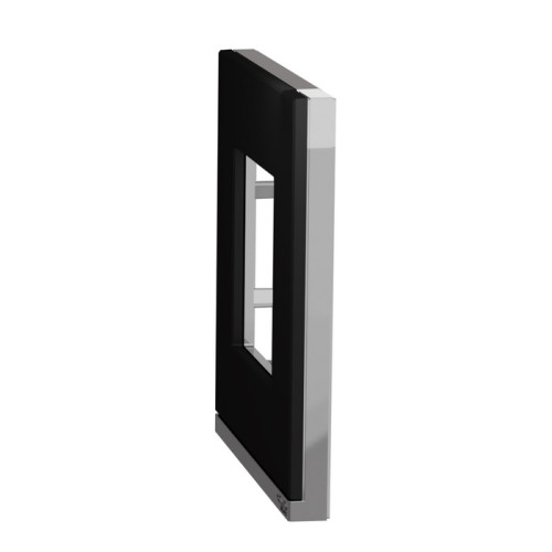 Рамка 1-постовая, горизонтальная, каучук / антрацит, Unica New Schneider NU600282