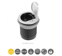 Удлинитель 220В с USB в стол, алюминий, GTV CHARGER MINI AE-BPW1S1UCH-53