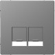 Накладка компьютерной розетки RJ45, двойная, нержавеющая сталь, Merten MTN4572-6036