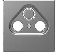 Накладка телевизионной розетки, нержавеющая сталь, Merten MTN4123-6036