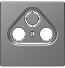 Накладка телевизионной розетки, нержавеющая сталь, Merten MTN4123-6036