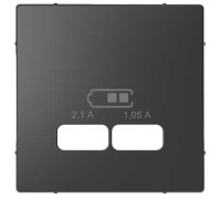 Накладка USB розетки, антрацит, Merten MTN4367-6034