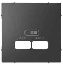 Накладка USB розетки, антрацит, Merten MTN4367-6034