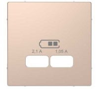 Накладка USB розетки, шампань (металл), Merten MTN4367-6051