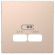 Накладка USB розетки, шампань (металл), Merten MTN4367-6051