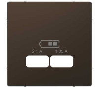 Накладка USB розетки, мокко (металл), Merten MTN4367-6052