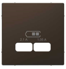 Накладка USB розетки, мокко (металл), Merten MTN4367-6052