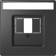 Накладка HDMI или аудио розетки, антрацит, Merten MTN4250-6034