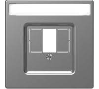 Накладка HDMI или аудио розетки, нержавеющая сталь, Merten MTN4250-6036