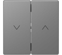 Накладка механизма управления жалюзи, нержавеющая сталь, Merten MTN3855-6036