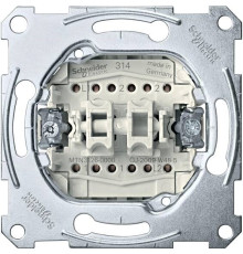 Выключатель проходной 2-клавишный, Merten MTN3126-0000