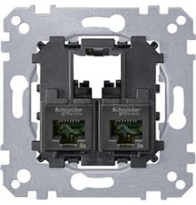 Розетка компьютерная RJ45 UTP, двойная, Merten MTN4575-0002