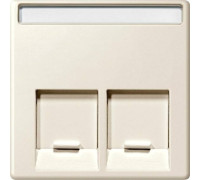 Накладка компьютерной розетки RJ45, двойная, бежевый, Merten MTN469944