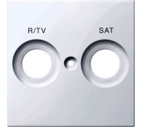 Накладка телевизионной двойной розетки TV/R+SAT, активный белый, Merten MTN299825