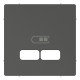 Накладка USB розетки, антрацит, Merten MTN4367-0414