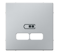 Накладка USB розетки, алюминий, Merten MTN4367-0460
