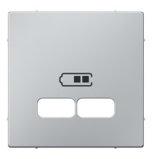 Накладка USB розетки, алюминий, Merten MTN4367-0460