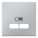 Накладка USB розетки, алюминий, Merten MTN4367-0460