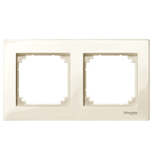 Рамка 2 поста, бежевый, Merten M-PLAN MTN515244
