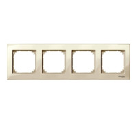 Рамка 4 поста, бежевый, Merten M-PLAN MTN515444