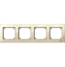Рамка 4 поста, бежевый, Merten M-PLAN MTN515444