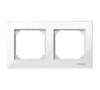 Рамка 2 поста, полярно-белый, Merten M-PLAN MTN515219